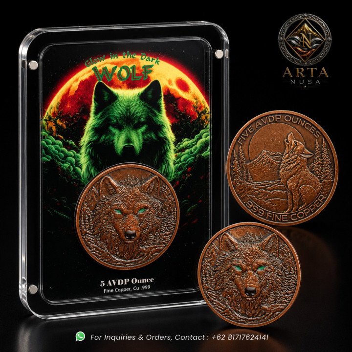 IMPORT WOLF GLOW IN THE DARK (AKRILIK CASE) SERIES – 5 AVDP FINE COPPER