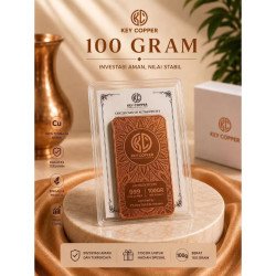 Key Copperium 100 Gram Fine Copper 99.9% - Batangan Tembaga Murni Original