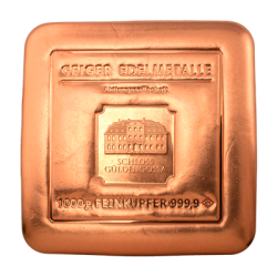 Copper Bar Geiger Original - 1 kg casted .9999