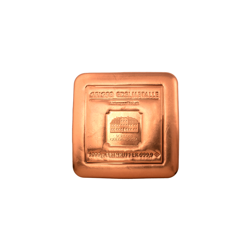 Copper Bar Geiger Original - 1 kg casted .9999
