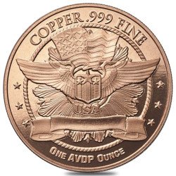 1 oz Indian Head Copper Round .999 Fine - Private Mint USA