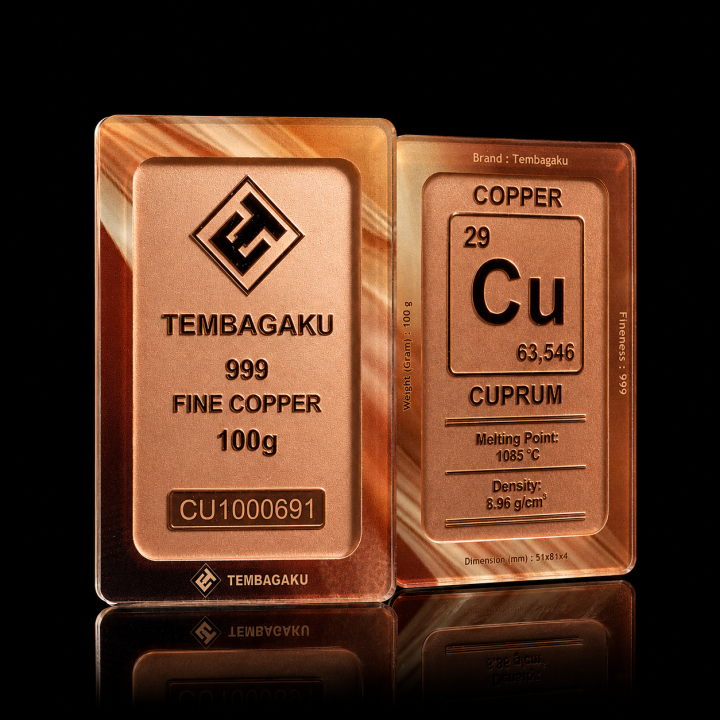 TEMBAGAKU Fine Copper Mint Bar 100g